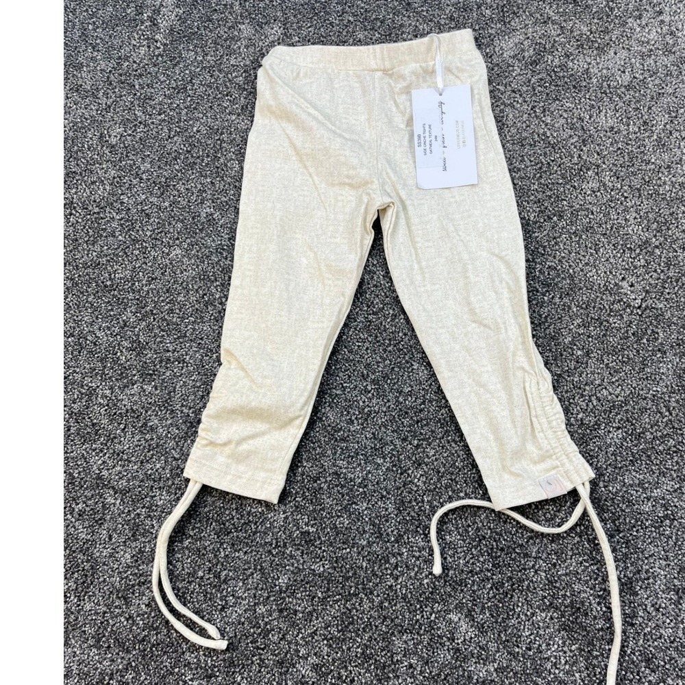 Omi Jo 24M Oatmeal Side Cinch Leggings NWT Boutique Baby Neutral Pants